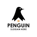 Penguin logo design vector template