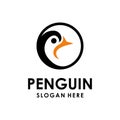 Penguin logo design vector template