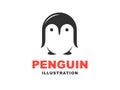Penguin logo - vector illustration, emblem on white background