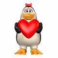 Penguin in Love Royalty Free Stock Photo