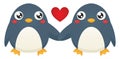 Penguin Love Royalty Free Stock Photo