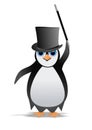 Penguin with magician hat