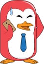 Penguin Mascot Make Call