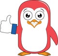 Penguin Mascot thumb up