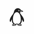 Minimalistic Penguin Outline Icon - Vector Design For Ux ui