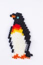 Penguin perler beads.