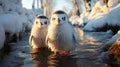 Penguin Photography Antarctic Wonderland Icy Generative AI Royalty Free Stock Photo