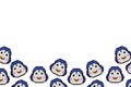 Penguin pixel art background design