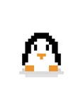 penguin pixel image 8 bit