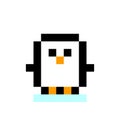 penguin pixel image 8 bit