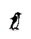 penguin pixel image 8 bit