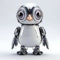 Penguin robot, funny robotic animal isolated over white background. Created with generative Ai Royalty Free Stock Photo