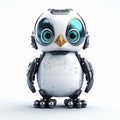 Penguin robot, funny robotic animal isolated over white background. Created with generative Ai Royalty Free Stock Photo