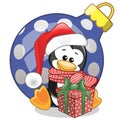 Penguin in a Santa hat Royalty Free Stock Photo