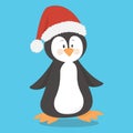 penguin santa hat 06 Royalty Free Stock Photo