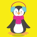 penguin scarf pink 03