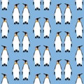 Penguin seamless pattern