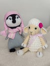 Penguin and Sheep crochet, animal toy for kids handmade crochet knitting