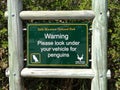 Penguin Sign - Table Mountain National Park Royalty Free Stock Photo