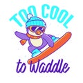 Penguin Too Cool To Waddle Royalty Free Stock Photo