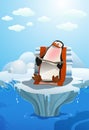 Penguin sun bathing Royalty Free Stock Photo