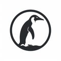 Historical Penguin Logo Silhouettes: Monochromatic Illustrations With Positive-negative Space