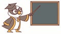 Penguin Teacher Vector Illustration, vector design Generative AI Royalty Free Stock Photo