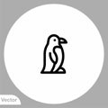 Penguin vector icon sign symbol Royalty Free Stock Photo