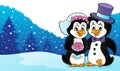 Penguin wedding theme image 3 Royalty Free Stock Photo