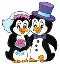 Penguin wedding theme image 1 Royalty Free Stock Photo