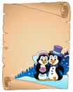 Penguin wedding theme parchment 1