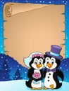 Penguin wedding theme parchment 2