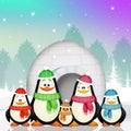 Penguins in the igloo