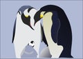 Penguins in love Royalty Free Stock Photo