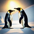 Penguins meeting Royalty Free Stock Photo