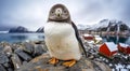 penguins in polar regions, close-up of a beautiful penguin, penguins on the rocks