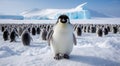 penguins in polar regions, close-up of a beautiful penguin, penguins on the rocks