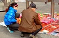 Pengzhou, China: Buying New Year Decorations