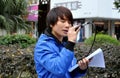 Pengzhou, China: College Student Singing