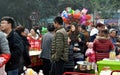 Pengzhou, China: Crowds Buying Food