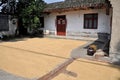 Pengzhou, China: Drying Rice Grains Royalty Free Stock Photo