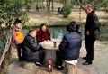 Pengzhou, China: Family Playing Cards