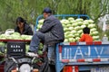 Pengzhou, China: Farmers with Cabbages Royalty Free Stock Photo