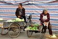 Pengzhou, China: Farmers Selling Produce Royalty Free Stock Photo