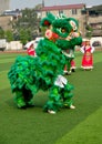 Pengzhou, China: Green Lion Dancer