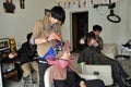 Pengzhou, China: Hair Stylists at Work