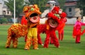 Pengzhou, China: Lion Dancers