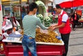 Pengzhou, China: Man Buying Longan Fruits Royalty Free Stock Photo