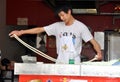 Pengzhou, China: Man Making Noodles Royalty Free Stock Photo