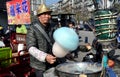 Pengzhou, China: Man Selling Cotton Candy